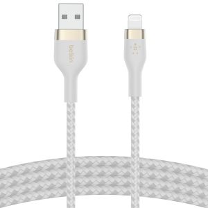 Belkin Boost↑Charge™ USB-A naar Lightning kabel braided siliconen - 1 meter - Wit