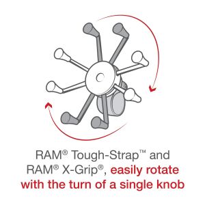 RAM Mounts Tough-strap telefoonhouder fiets/motor/scooter - Universeel - Groot - Zwart