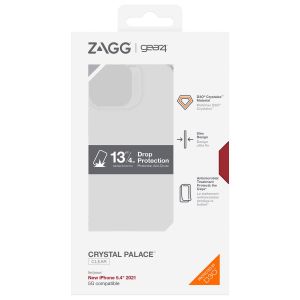 ZAGG Crystal Palace Backcover iPhone 13 Mini - Transparant