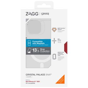 ZAGG Crystal Palace Backcover MagSafe iPhone 13 - Transparant