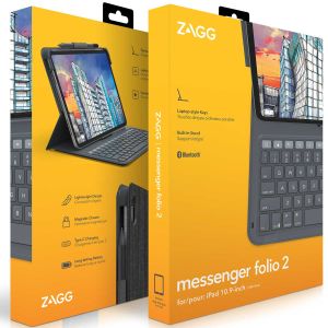 ZAGG Messenger Folio 2 Keyboard Case iPad 10 (2022) 10.9 inch - Charcoal