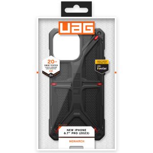 UAG Monarch Backcover iPhone 15 Pro Max - Kevlar Black