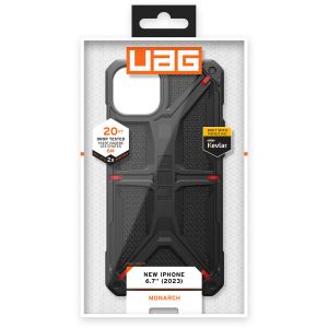 UAG Monarch Backcover iPhone 15 Plus - Kevlar Black