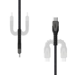 UAG Kevlar® Core USB-C naar USB-C oplaadkabel - 1,5 meter - Zwart / Grijs