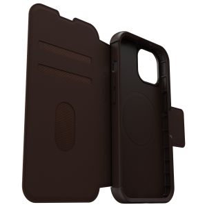 OtterBox Strada Bookcase MagSafe iPhone 15 - Bruin