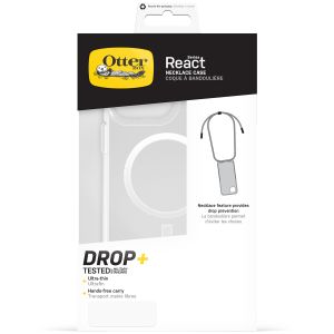 OtterBox React Necklace MagSafe iPhone 15 Pro Max - Transparant