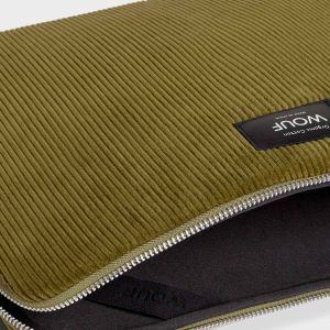 Wouf Corduroy - Laptop hoes 13-14 inch - Laptopsleeve - Olive