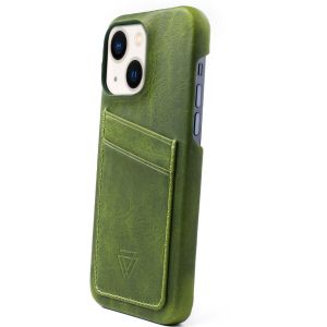 Wachikopa Full Wrap C.C. Backcover met 2 pashouders iPhone 13 - Forest Green