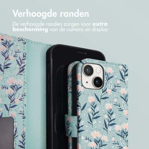 iMoshion Design Bookcase iPhone 14 - Blue Flowers