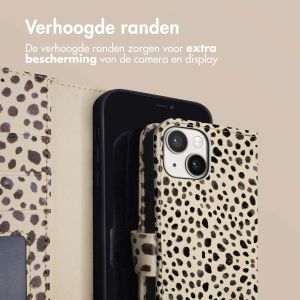 iMoshion Design Bookcase iPhone 14 - Black And White Dots