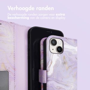 iMoshion Design Bookcase iPhone 14 - Purple Marble