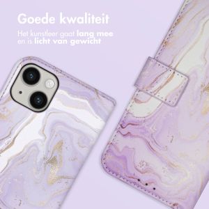 iMoshion Design Bookcase iPhone 14 - Purple Marble