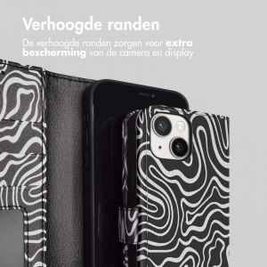 iMoshion Design Bookcase iPhone 14 - Black And White
