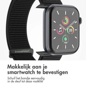 iMoshion Nylon⁺ bandje Apple Watch Series 1-9 / SE - 38/40/41 mm - Zwart