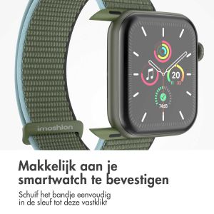 iMoshion Nylon⁺ bandje Apple Watch Series 1-9 / SE - 38/40/41 mm - Dark Olive