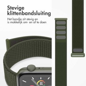 iMoshion Nylon⁺ bandje Apple Watch Series 1-9 / SE / Ultra (2) - 42/44/45/49 mm - Army Green