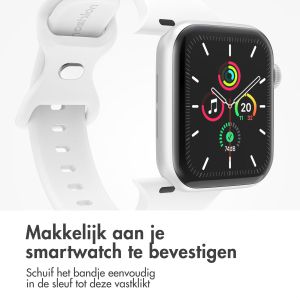 iMoshion Siliconen⁺ bandje Apple Watch Series 1-9 / SE - 38/40/41 mm - White - Maat S/M