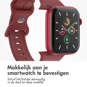 iMoshion Siliconen⁺ bandje Apple Watch Series 1-9 / SE - 38/40/41 mm - Wine - Maat S/M