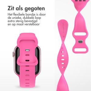 iMoshion Siliconen⁺ bandje Apple Watch Series 1-9 / SE - 38/40/41 mm - Barbie Pink - Maat S/M