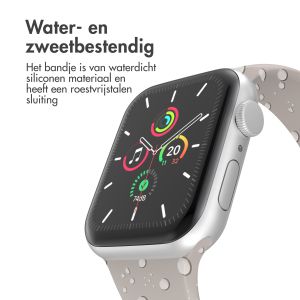 iMoshion Siliconen⁺ bandje Apple Watch Series 1-9 / SE / Ultra (2) - 42/44/45/49 mm - Stone - Maat M/L