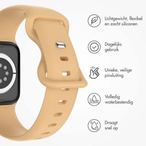 iMoshion Siliconen⁺ bandje Apple Watch Series 1-9 / SE / Ultra (2) - 42/44/45/49 mm - Walnut - Maat M/L
