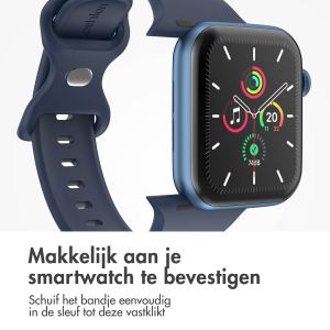 iMoshion Siliconen⁺ bandje Apple Watch Series 1-9 / SE / Ultra (2) - 42/44/45/49 mm - Midnight - Maat M/L