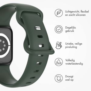 iMoshion Siliconen⁺ bandje Apple Watch Series 1-9 / SE / Ultra (2) - 42/44/45/49 mm - Olive - Maat M/L
