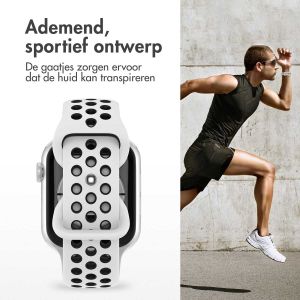 iMoshion Sport⁺ bandje Apple Watch Series 1-9 / SE - 38/40/41 mm - Maat S/M - Pure Platinum & Black