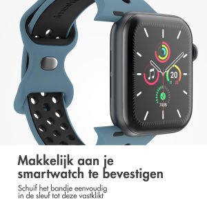 iMoshion Sport⁺ bandje Apple Watch Series 1-9 / SE - 38/40/41 mm - Maat S/M - Celestial Teal & Black