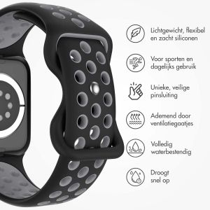 iMoshion Sport⁺ bandje Apple Watch Series 1-9 / SE - 38/40/41 mm - Maat M/L - Black & Grey