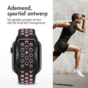 iMoshion Sport⁺ bandje Apple Watch Series 1-9 / SE - 38/40/41 mm - Maat M/L - Black & Pink