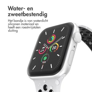 iMoshion Sport⁺ bandje Apple Watch Series 1-9 / SE / Ultra (2) - 42/44/45/49 mm - Maat S/M - White & Black