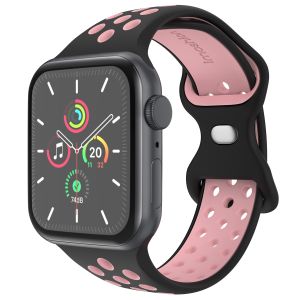 iMoshion Sport⁺ bandje Apple Watch Series 1-9 / SE / Ultra (2) - 42/44/45/49 mm - Maat S/M - Black & Pink