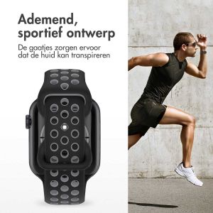 iMoshion Sport⁺ bandje Apple Watch Series 1-9 / SE / Ultra (2) - 42/44/45/49 mm - Maat M/L - Black & Anthracite