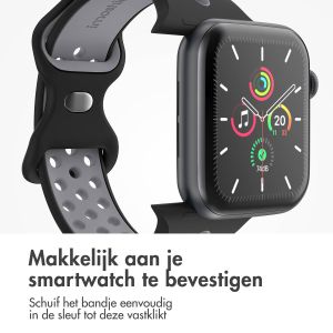 iMoshion Sport⁺ bandje Apple Watch Series 1-9 / SE / Ultra (2) - 42/44/45/49 mm - Maat M/L - Black & Anthracite