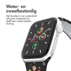iMoshion Sport⁺ bandje Apple Watch Series 1-9 / SE / Ultra (2) - 42/44/45/49 mm - Maat M/L - Black Rainbow