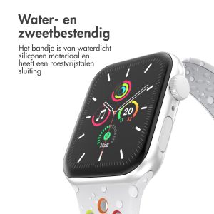 iMoshion Sport⁺ bandje Apple Watch Series 1-9 / SE / Ultra (2) - 42/44/45/49 mm - Maat M/L - White Rainbow