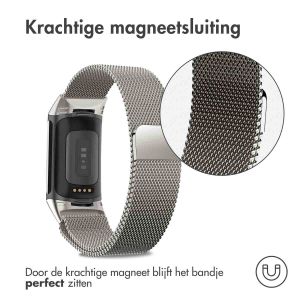 iMoshion Milanees magnetisch bandje Fitbit Charge 5 / Charge 6 - Sterrenlicht