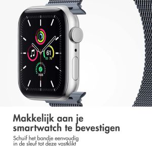iMoshion Milanees magnetisch bandje Apple Watch Series 1-9 / SE - 38/40/41 mm - Maat S - Grijs