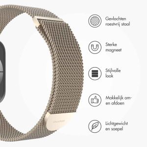 iMoshion Milanees magnetisch bandje Apple Watch Series 1-9 / SE - 38/40/41 mm - Maat M - Sterrenlicht