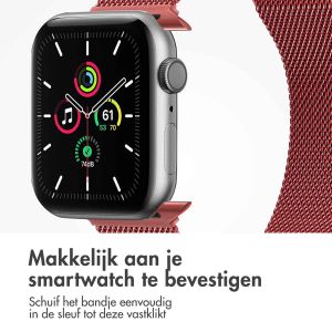 iMoshion Milanees magnetisch bandje Apple Watch Series 1-9 / SE - 38/40/41 mm - Maat M - Rood