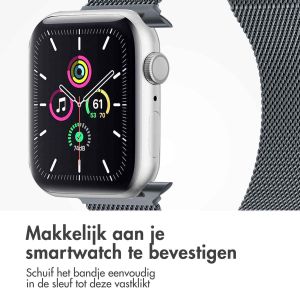 iMoshion Milanees magnetisch bandje Apple Watch Series 1-9 / SE - 38/40/41 mm - Maat M - Grijs