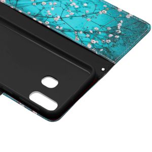 Design Softcase Bookcase Samsung Galaxy A40 - Bloesem