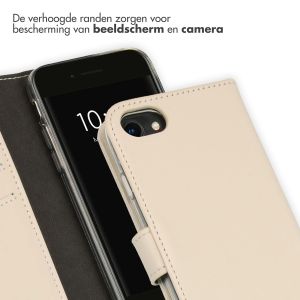 Selencia Echt Lederen Bookcase iPhone SE (2022 / 2020) / 8 / 7 / 6(s)