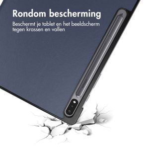 iMoshion Trifold Bookcase Samsung Galaxy Tab S8 Plus / S7 Plus / S7 FE 5G - Donkerblauw