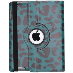 360° Draaibare Design Bookcase iPad 4 (2012) 9.7 inch / 3 (2012) 9.7 inch / 2 (2011) 9.7 inch - Groen Panter