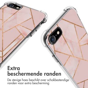iMoshion Design hoesje met koord iPhone SE (2022 / 2020) / 8 / 7 - Grafisch Koper - Roze