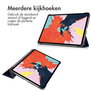 iMoshion Trifold Bookcase iPad Air 5 (2022) / Air 4 (2020) - Donkerblauw