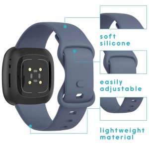 iMoshion Siliconen bandje Fitbit Versa 4 / 3 / Sense (2) - Blauw