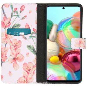 iMoshion Design Softcase Bookcase Samsung Galaxy A71 - Bloem - Roze